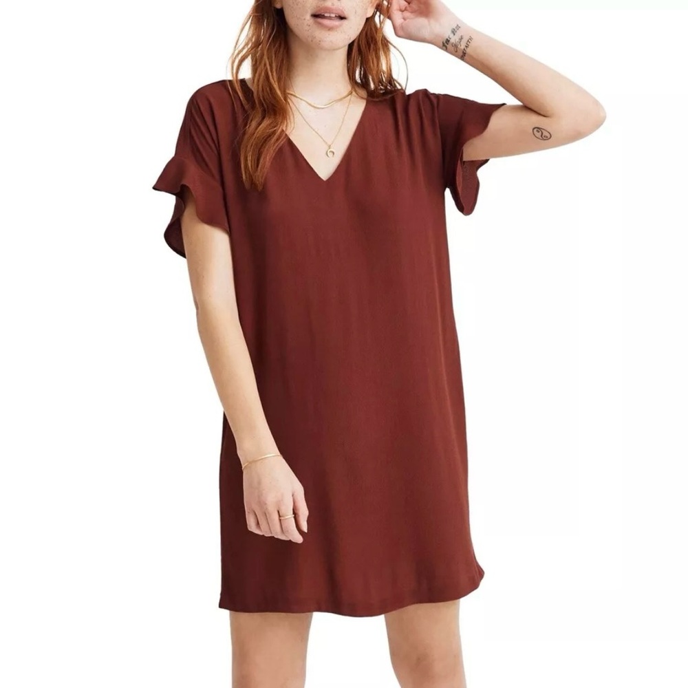 Madewell Ruffle Sleeve Dress